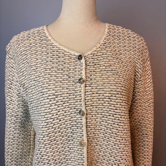 Vintage Reba Rose 100% Cotton Button Up Cardigan Long Sleeve Womens Large - Picture 5 of 9